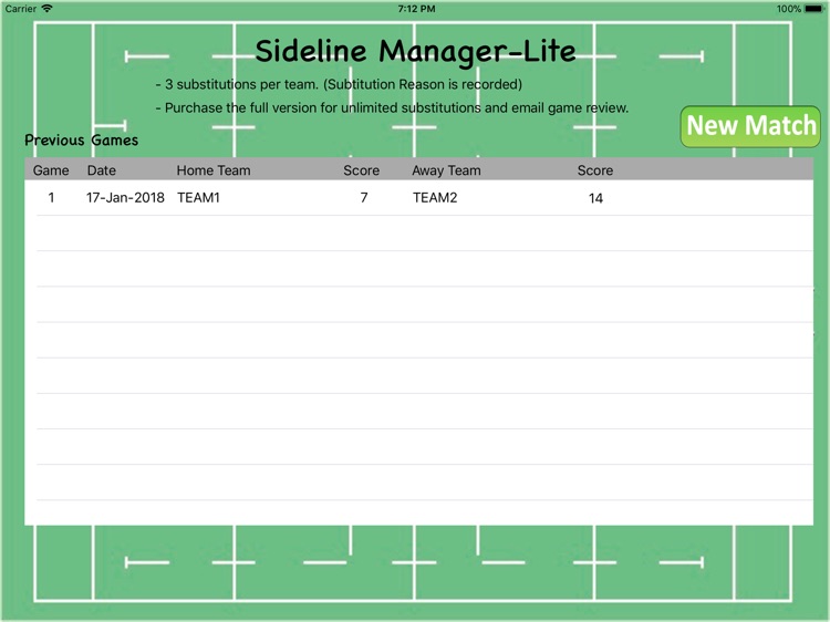 Sideline Manager-Lite