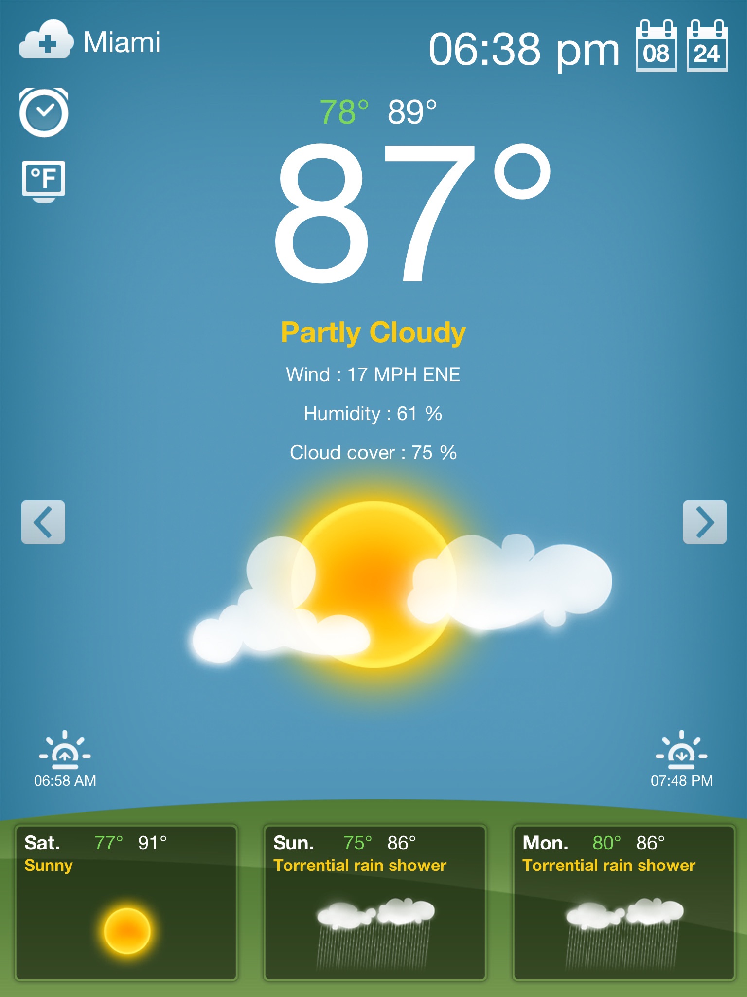 Weather for iPad! screenshot 2