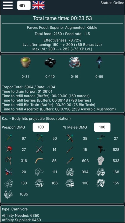 A-Calc for Ark Survival Evolve