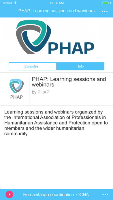 PHAP webinars screenshot 2