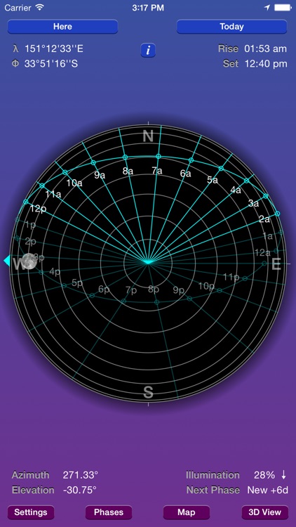 Moon Seeker - Lunar Calendar and 3D Path Viewer