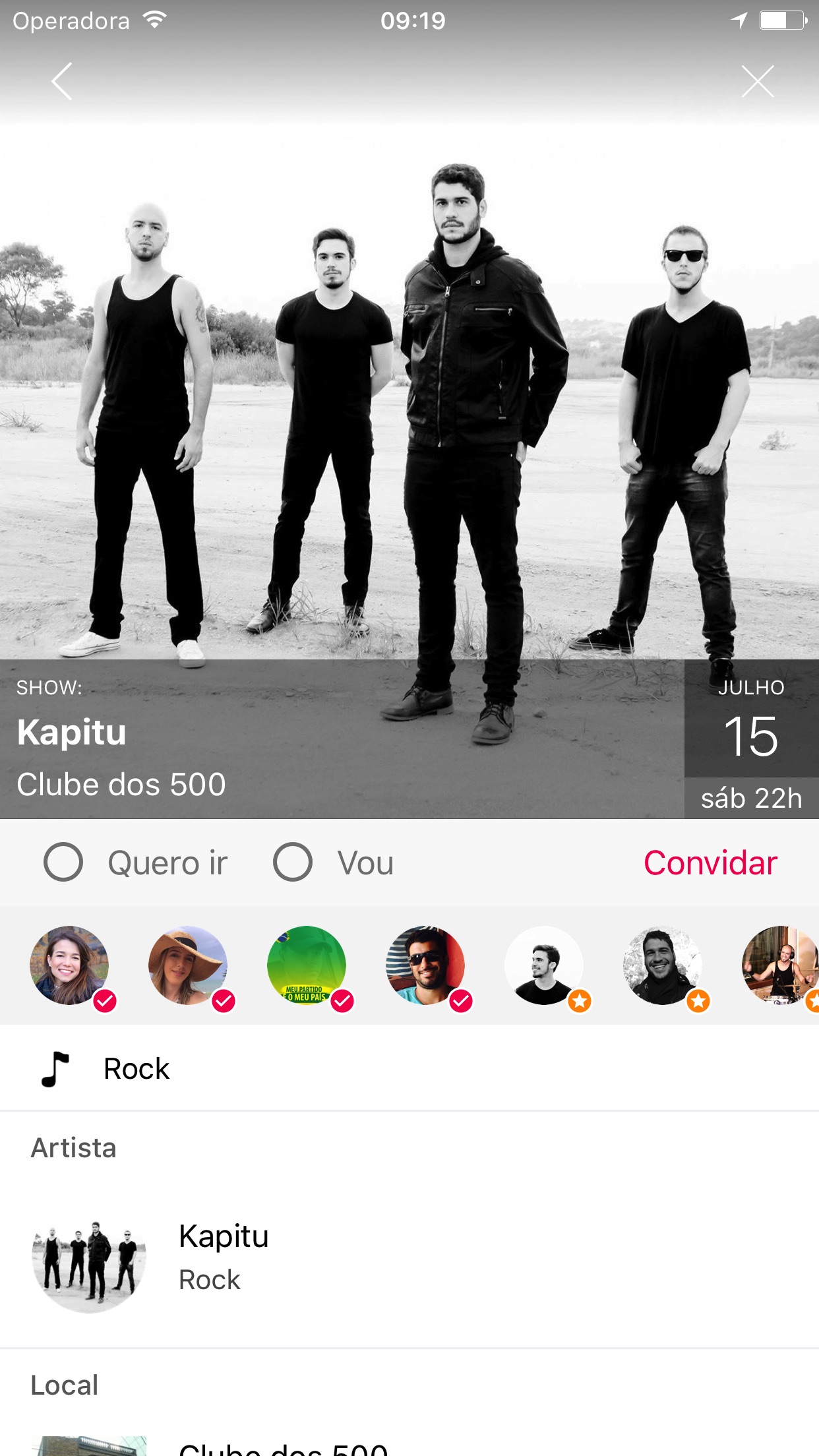 Screenshot do app Sound Club