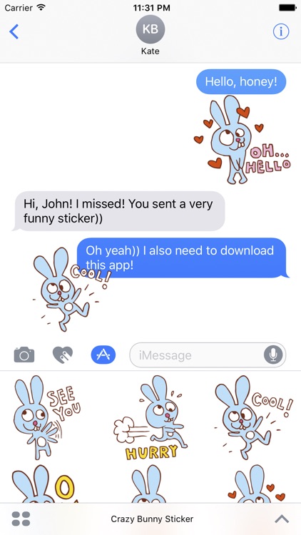 Crazy Bunny Sticker