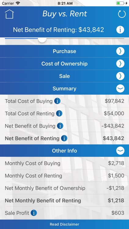 Buy vs. Rent Calculator