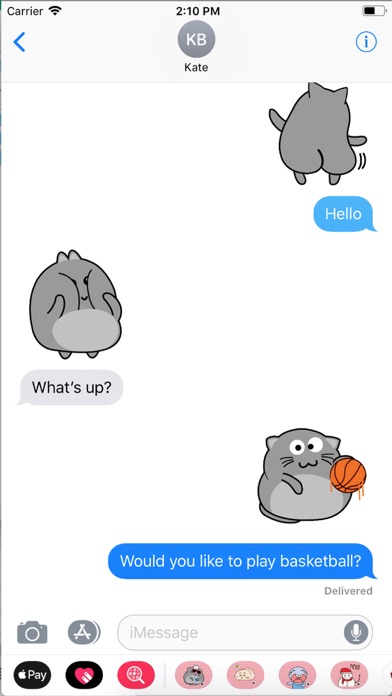 Milo - Gray Cat Emoji GIF screenshot 4