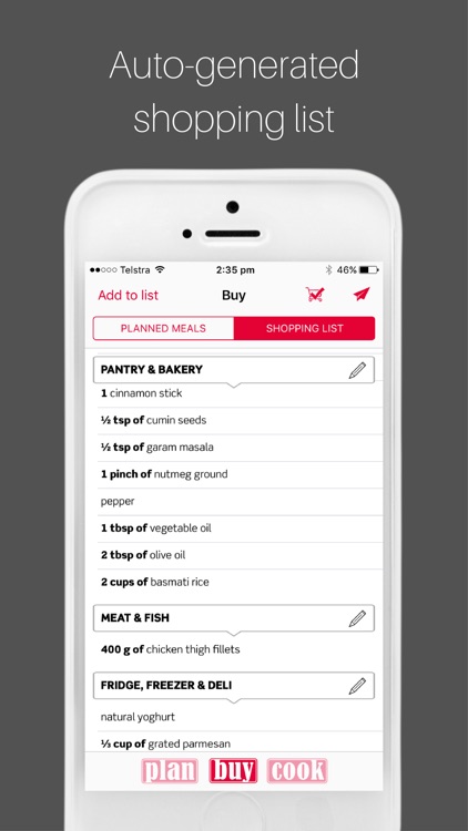 Plan Buy Cook meal planner screenshot-3