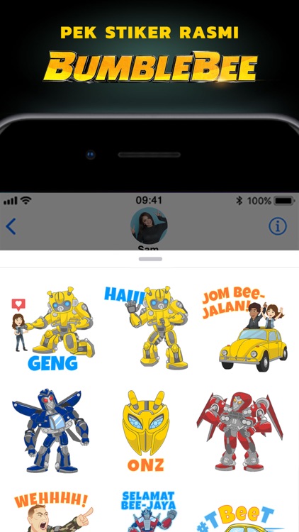 Stiker Rasmi Bumblebee