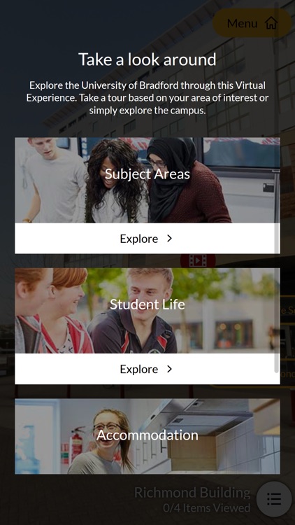 Uni of Bradford Virtual Tour