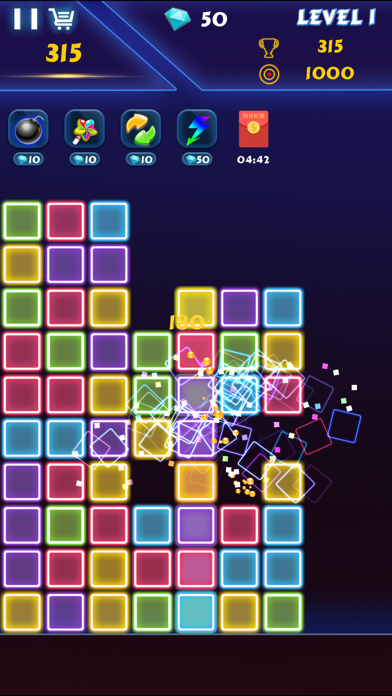 glow popping block puzzle gameのおすすめ画像2