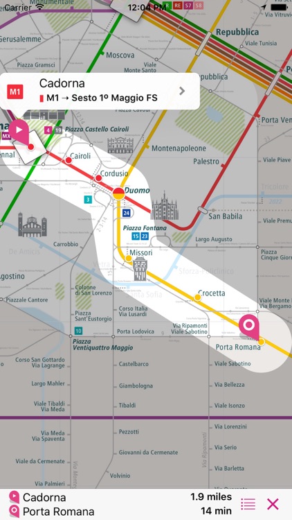 Milan Rail Map Lite