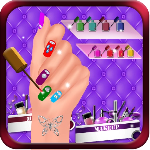 Nail Shiny Art Design Salon Icon