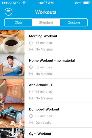 Formupgrade fitness app - náhled