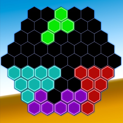 glow hexa block puzzle game Icon