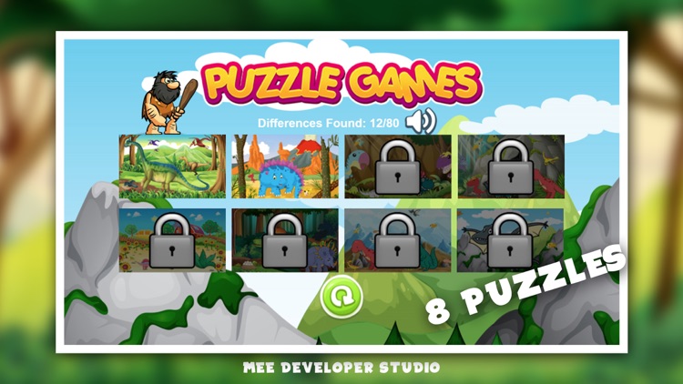 Caveman & Dinosaur Puzzle Quiz