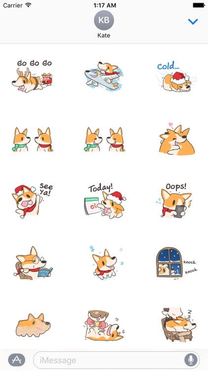 Merry Xmas Corgi Dog Sticker