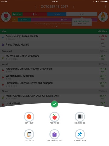 Cron-o-Meter Nutrition Tracker screenshot 2