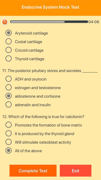 Endocrine System Biology Quiz screenshot-5
