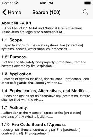 NFPA 1 2012 Edition screenshot 3