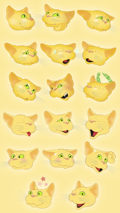Yellow Cat emoji screenshot-3