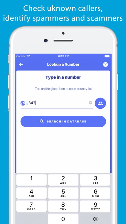 Number Finder - Reverse Lookup