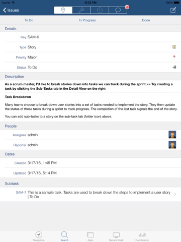 Mobility for Jira (for iPad) screenshot 2