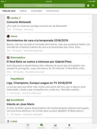 Screenshot 2 Betisweb APP iphone