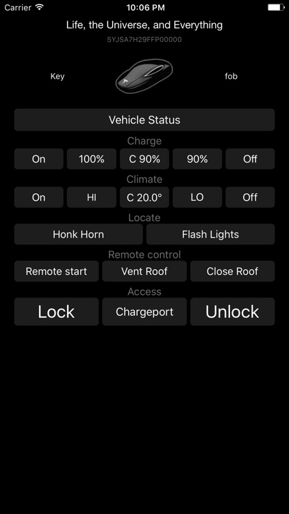 Key fob for Tesla