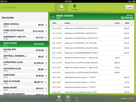 LLCU Mobile for iPad screenshot 2