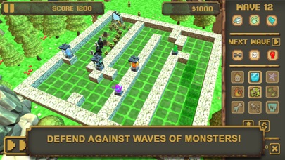 Blocky Tower Defense: Craft 3D screenshot 1