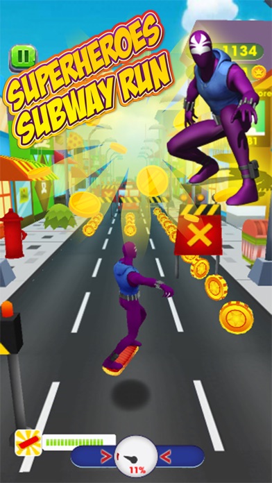 Superheroes Subway Run screenshot 2