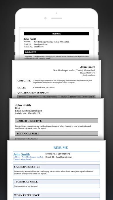 Resume Creator Pro CV Designer Screenshot on iOS