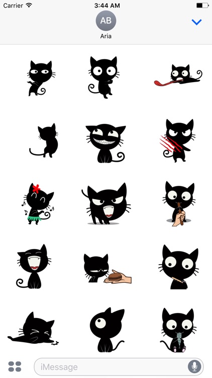 Animated Black Cat, Hamster, Summer Things Sticker