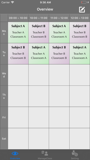 Time Table : Class(圖5)-速報App