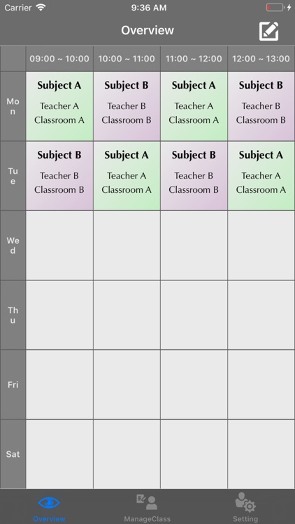 Time Table : Class screenshot-4