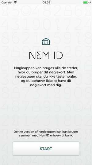 NemID nøgleapp erhv. til bank