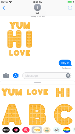 Tasty Waffle Alphabet Stickers(圖1)-速報App