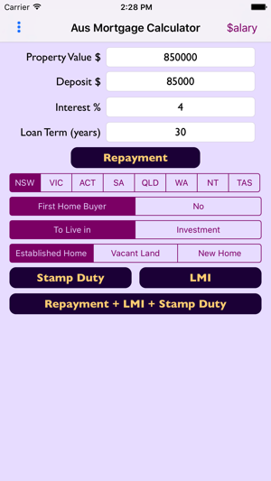 MortgageCalc+LMI&StampDutyLITE(圖1)-速報App