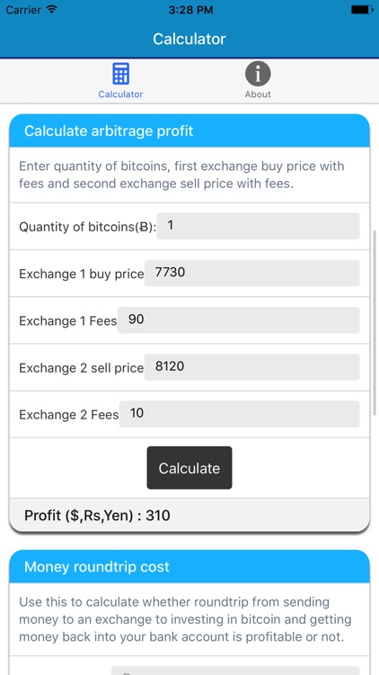 Bitcoin Price Calculator screenshot-3