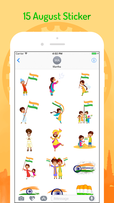 How to cancel & delete Independence Day Sticker 15Aug from iphone & ipad 4