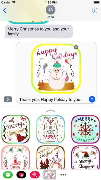 Christmas Card Stickers Pack screenshot 3