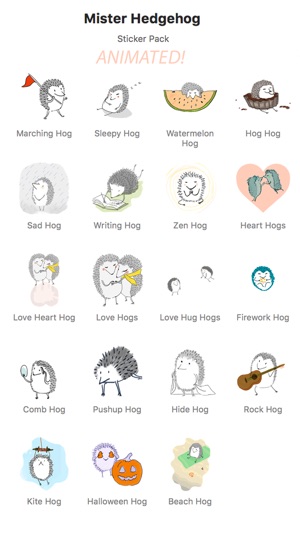 Mr. Hedgehog Animated Stickers(圖3)-速報App