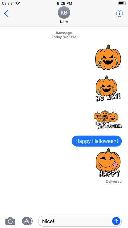 Pumpkin Halloween Stickers Set screenshot-4