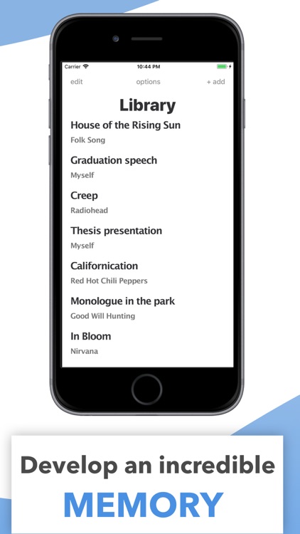 Memy – Memorize texts, lyrics