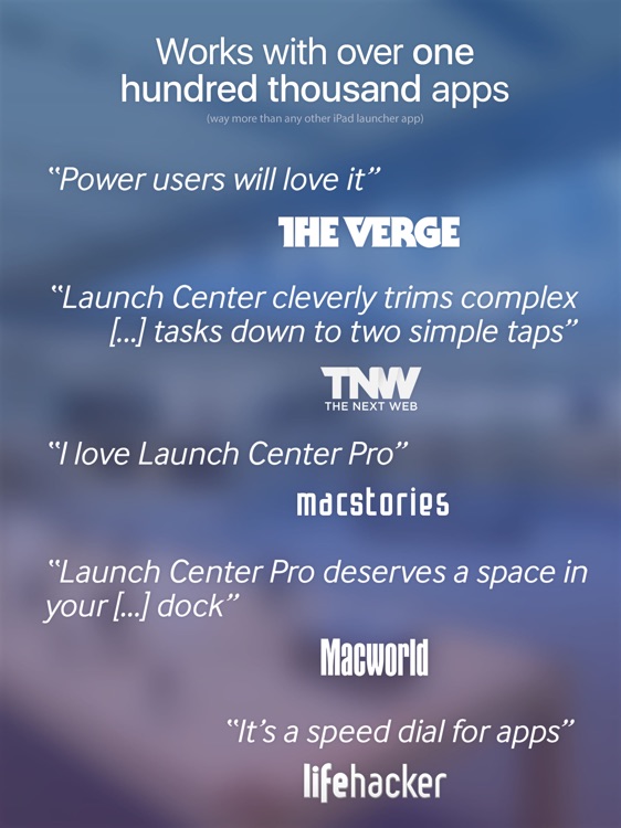 Launch Center Pro for iPad