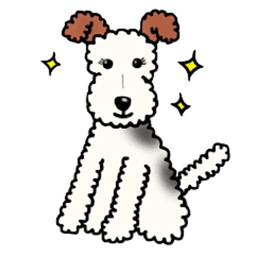 The Wire Fox Terrier Dog Emoji iOS App