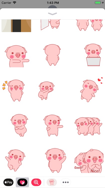 Mini Pig Animated Stickers 2