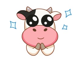 Kitty the Cow Animated Stickers Pack