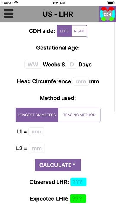 CDH Calculator screenshot 2