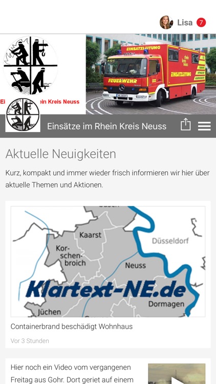 Einsätze im Rhein Kreis Neuss