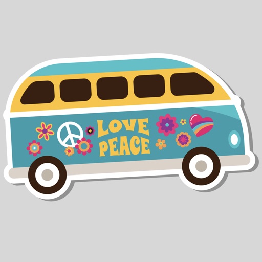 Hippie Bohemian Love Stickers Icon